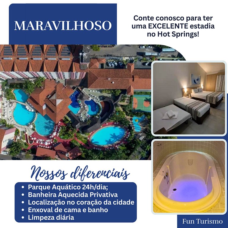 Hotel Maravilhoso, Banheira e Parq. Aquat.Termal